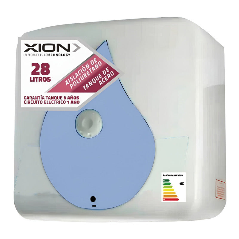 Termotanque Calefon Xion Cal30p 28 Litros Prisma Acero Color Blanco