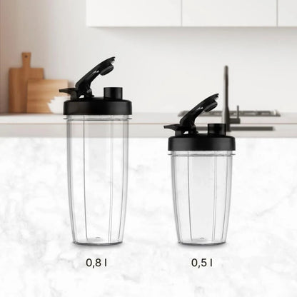 Licuadora Personal Ufesa Nutrimix 900 W 2 Jarras 0.5 Y 0.8 L Negro