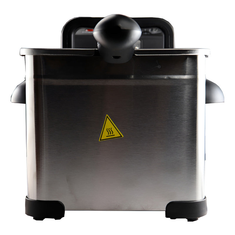 Freidora Con Aceite 2000w Rotel Acero Inox Color Gris