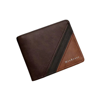 Billetera Para Hombre Con Monedero Sector Tarjeta De Cuerina Marrón
