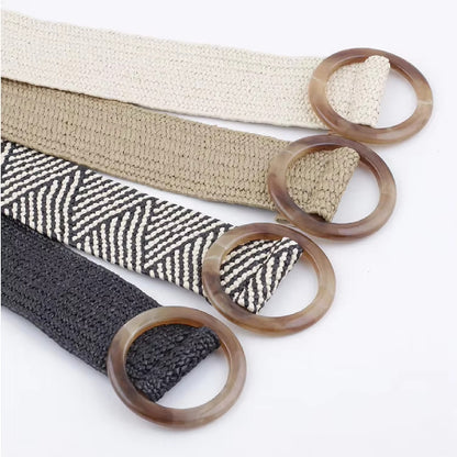 Cinto Cinturón De Tela Elastizado Yute Varios Diseñenos Crudo Único