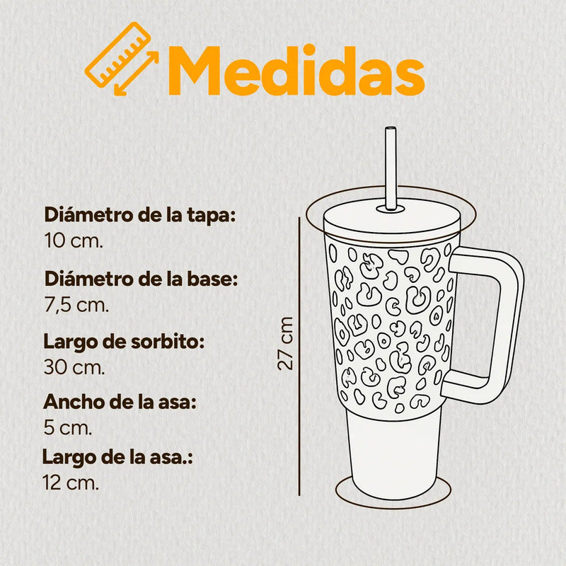 Vaso Térmico Metálico 1.2 Litros  Con Sorbito - Blanco