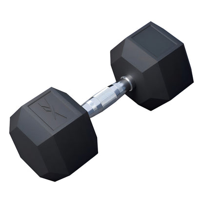 Mancuerna Hexagonal Recubierta De Goma Reebok 4kg Negro