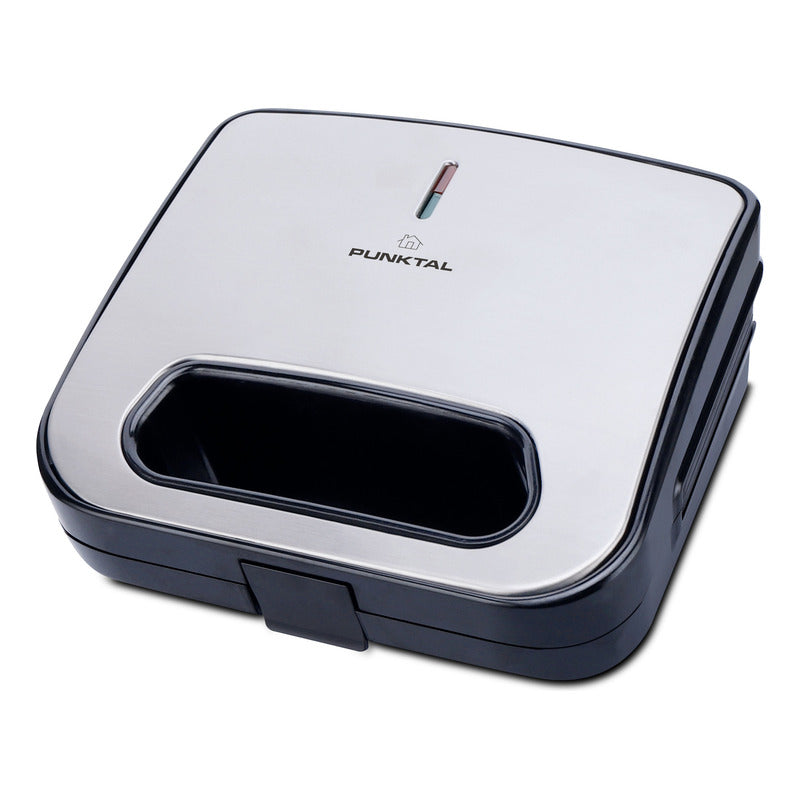 Sandwichera Punktal Doble Inox 750w Pk-9222 Color Gris