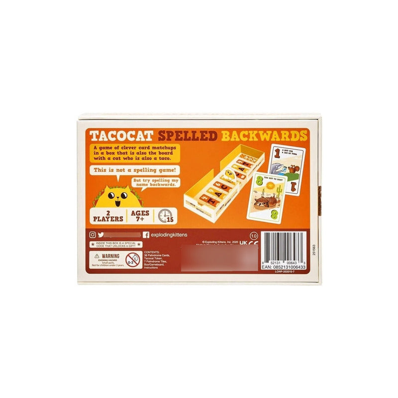 Juego De Mesa Exploding Kittens Tacocat Spelled Backwards