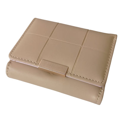 Billetera Mujer Capitoneada Cuero Sintético 9x11 Cm Amarillo