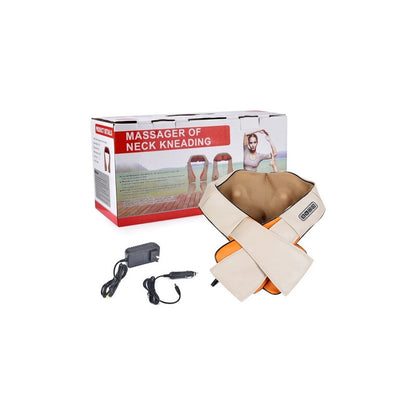 Masajeador Cervical Electrico Espalda Cuello Vibracion Calor Color Nude