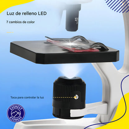Microscopio Infantil 360° Aumentos + Kit De Ciencia