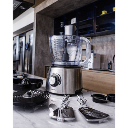 Multiprocesadora Premium Xion 1200 W Procesadora 8 Funciones - Plateado