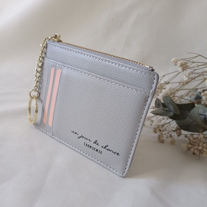 Monedero Dama Billeteras De Dama Con Llavero Monederos Mujer Gris