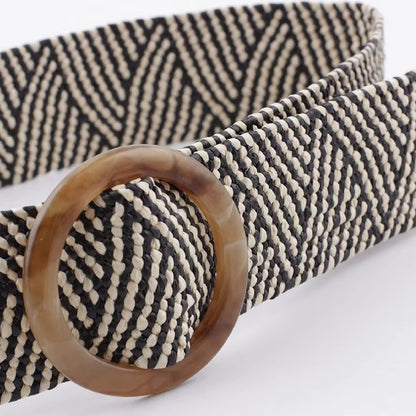 Cinto Cinturón De Tela Elastizado Yute Varios Diseñenos Crudo Único