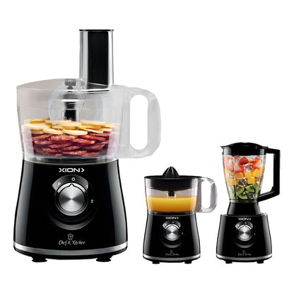 Procesadora De Alimentos Xion Multiprocesadora 6 En 1 Gl7010 Negro