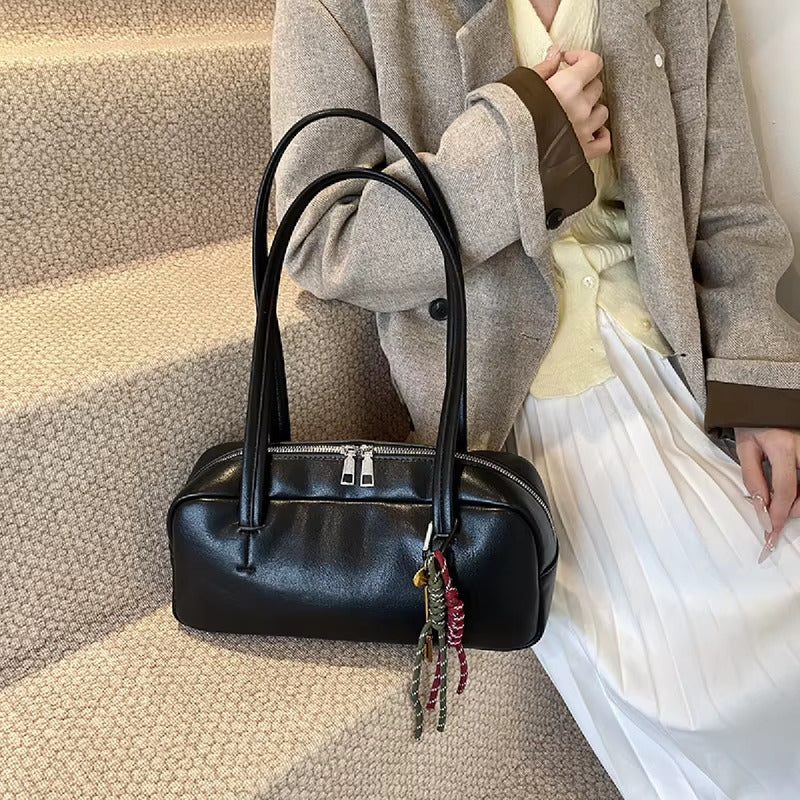 Carteras De Dama Bolsos Para Mujeres Bandoleras Capitoneadas - Marrón Claro - Liso