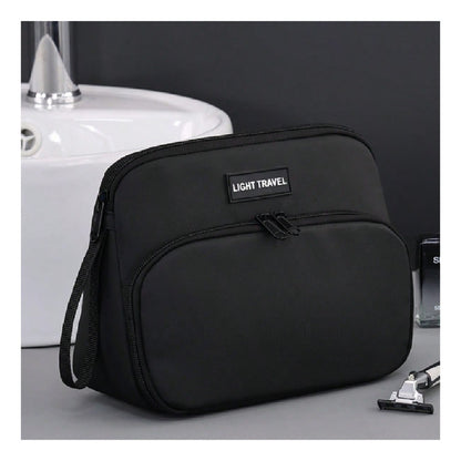 Neceser Organizador  Práctico Para Viaje Tela Impermeable Negro Lisa