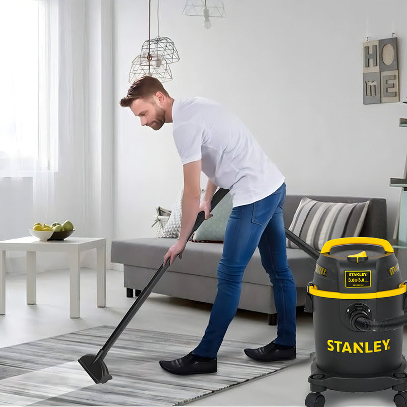 Aspiradora Profesional Polvo Y Agua Stanley 11 Lts 3 Hp Color Negro