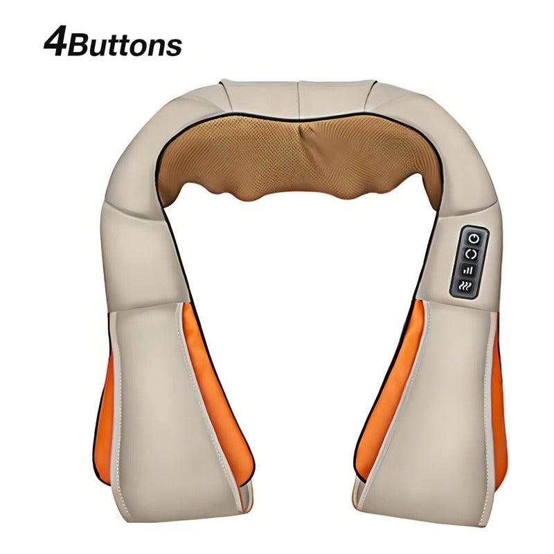 Masajeador Cervical Electrico Espalda Cuello Vibracion Calor Color Nude