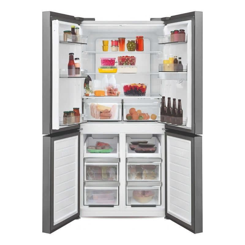 Heladera Con Freezer Inverter Punktal Pk-599 Inv Color Inox Con Capacidad De 459l