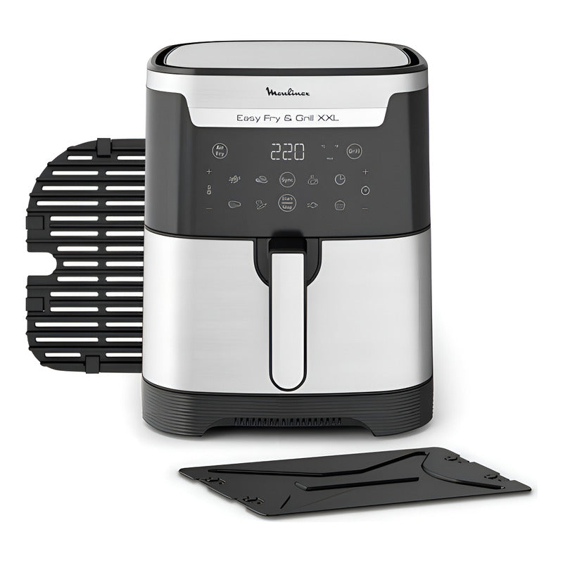 Freidora De Aire Digital Moulinex Easy Fry & Grill Xxl 6,5lts, Inox, 1850w