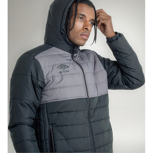 Campera Umbro Parka Camperon Hombre Adulto Gris/negro L