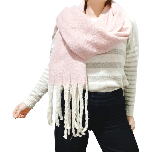 Bufanda Chalina Pashmina De Dama Bufandones Livianos Suaves Rosado