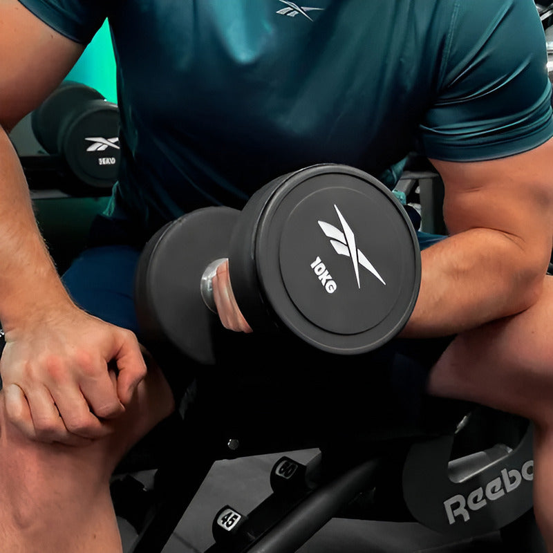 Mancuerna Redonda Cpu 35 Kg Reebok Negro