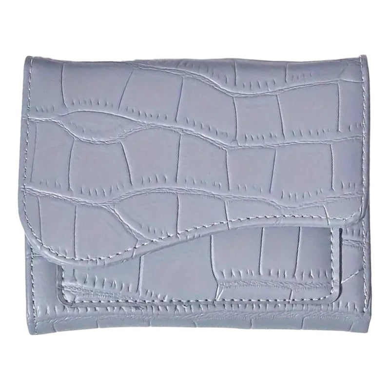 Billetera Dama Billeteras De Dama Con Monedero Para Mujer Azul Acero