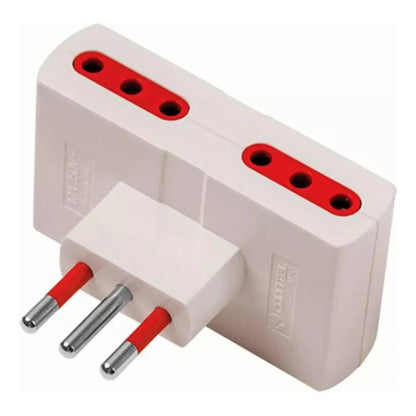 Adaptador 4 Tomas Ficha 3l Color Blanco 10 Amperajes