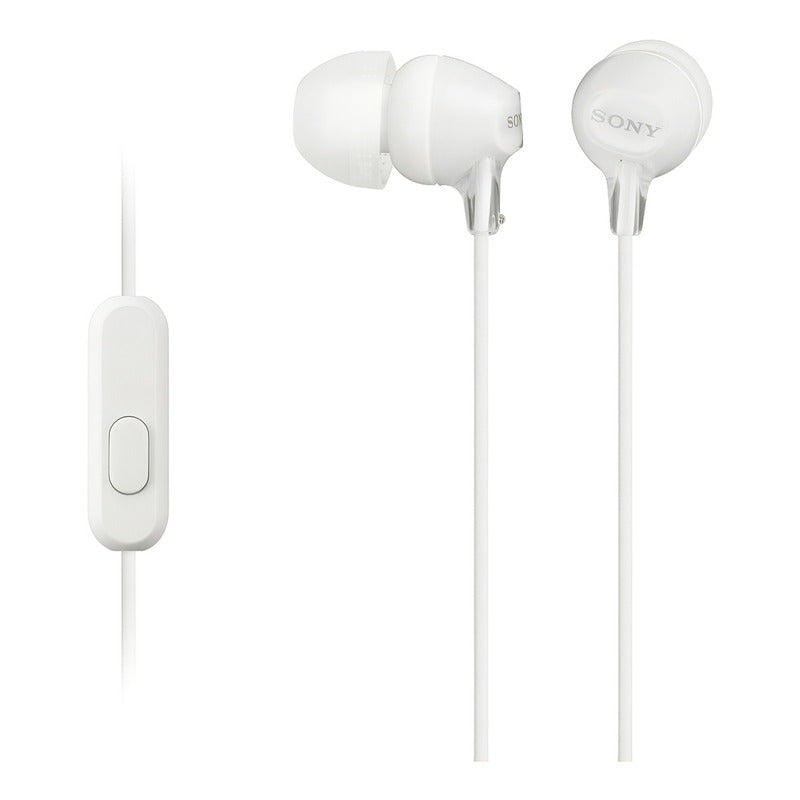 Auriculares Sony Con Micrófono Mdr-ex15ap Color Blanco