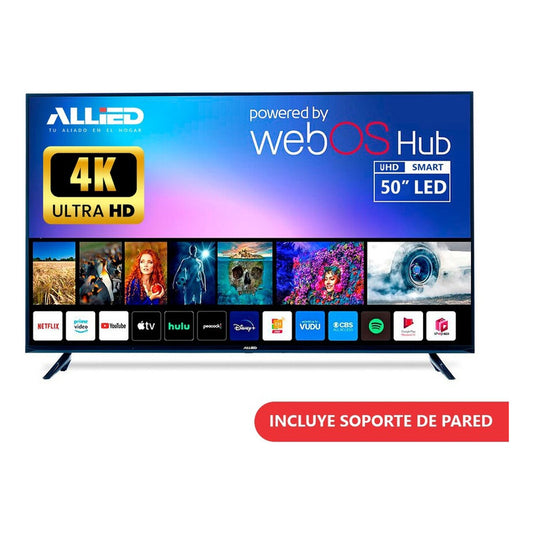 Smart Tv 50 Allied Led Uhd 4k Ultra Hd Weboshub Con Soporte