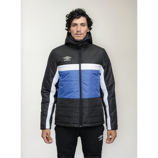 Campera Umbro Parka Camperon Hombre Adulto - Negro/azul - M