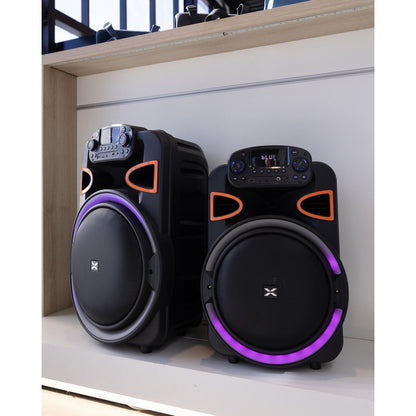 Parlante Xion Sd114 Led Bluetooth 12   5000w A Bateria Negro - Negro