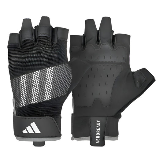 Guantes De Entrenamiento adidas Performance Gris Rayado M