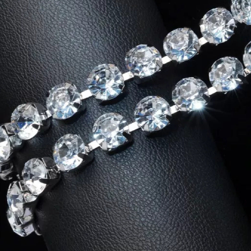 Cintos De Strass Simple Para Fiesta Con Cadenita Brillante Dorado Único