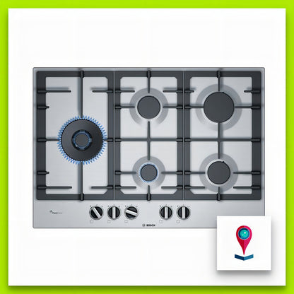 Anafe A Gas Bosch Inox 75cm Color Acero
