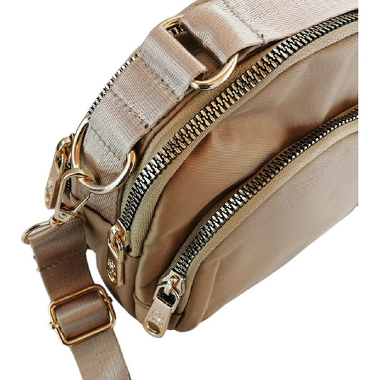 Cartera De Damas Bolso Para Mujer Bandolera Correa Ajustable Caqui.