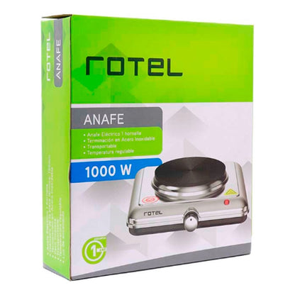 Anafe Portatil De Mesa Eléctrico Rotel 1 Disco 155mm 1000w Gris