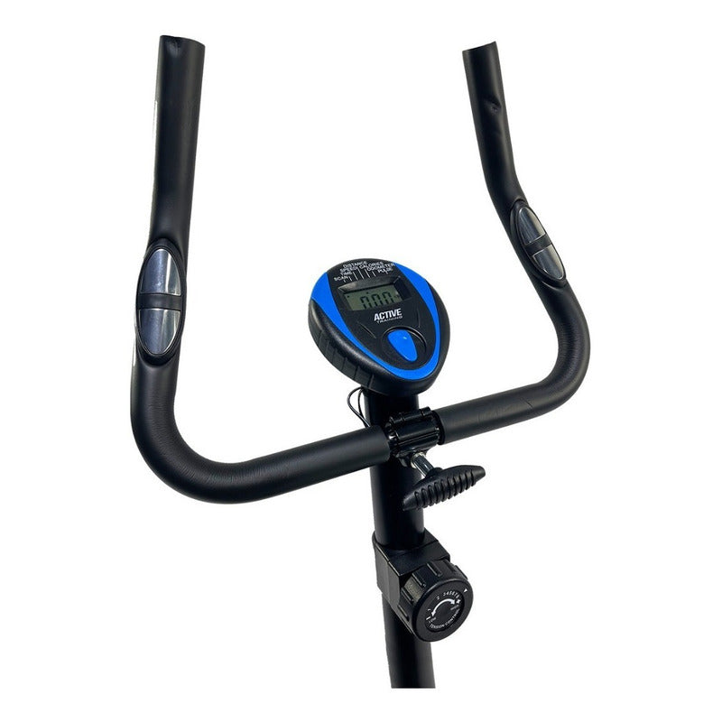 Bicicleta Fija Ergometrica Vertical Active Con Pulsómetro Negro