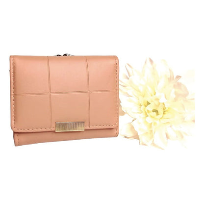 Billetera Dama Chica Billeteras De Dama Monedero Para Mujer Coral Claro