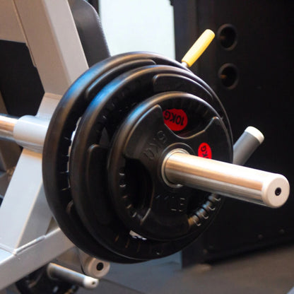 Disco De Pase Olímpico Recubierto De Caucho 15 Kg Negro