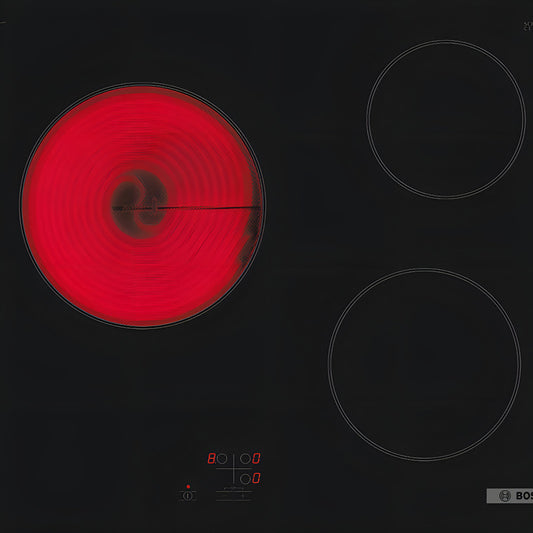 Anafe Bosch Vitroceramica Pkm61raa8e 3 Zonas 60cm Dimm Color Negro