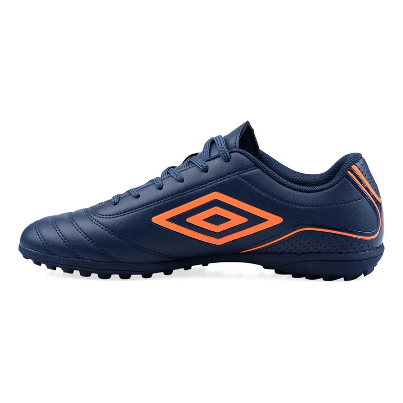 Championes Futbol 5 Umbro Classico Champion F5 Zapato Adulto - Azul/naranja - 9.5 Us