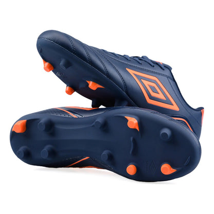 Championes Futbol 11 Umbro Classico Botin F11 Zapato Adulto - Azul/naranja - 12 Us