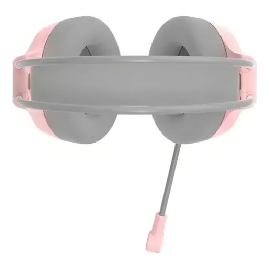 Vincha Con Luz Rgb Auricular Gamer Con Cable Xtrike Color Rosa