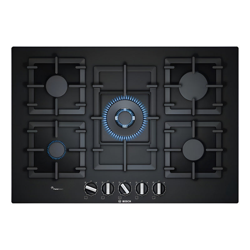 Anafe A Gas Bosch Vidrio 75cm Color Negro