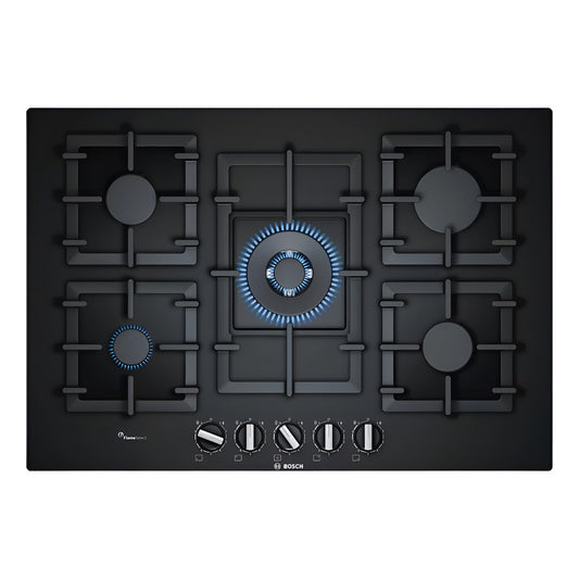 Anafe A Gas Bosch Vidrio 75cm Color Negro