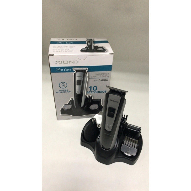 Cortadora De Pelo Xion 5x1 Recargable Accesorios Xi-hair5x1 - Negro/plata