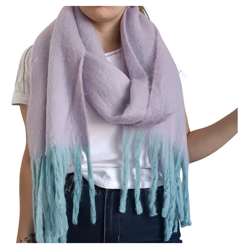 Bufanda Chalina Pashmina De Dama Bufandones Livianos Suaves Lila