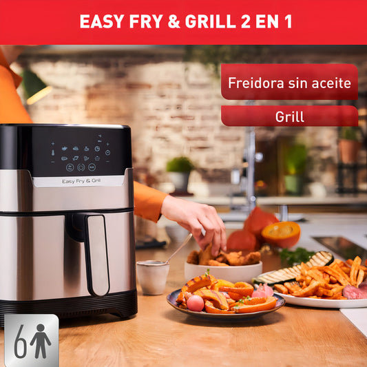 Easy Fry & Grill , Freidora De Aire Moulinex, 4,2l, Digital Gris