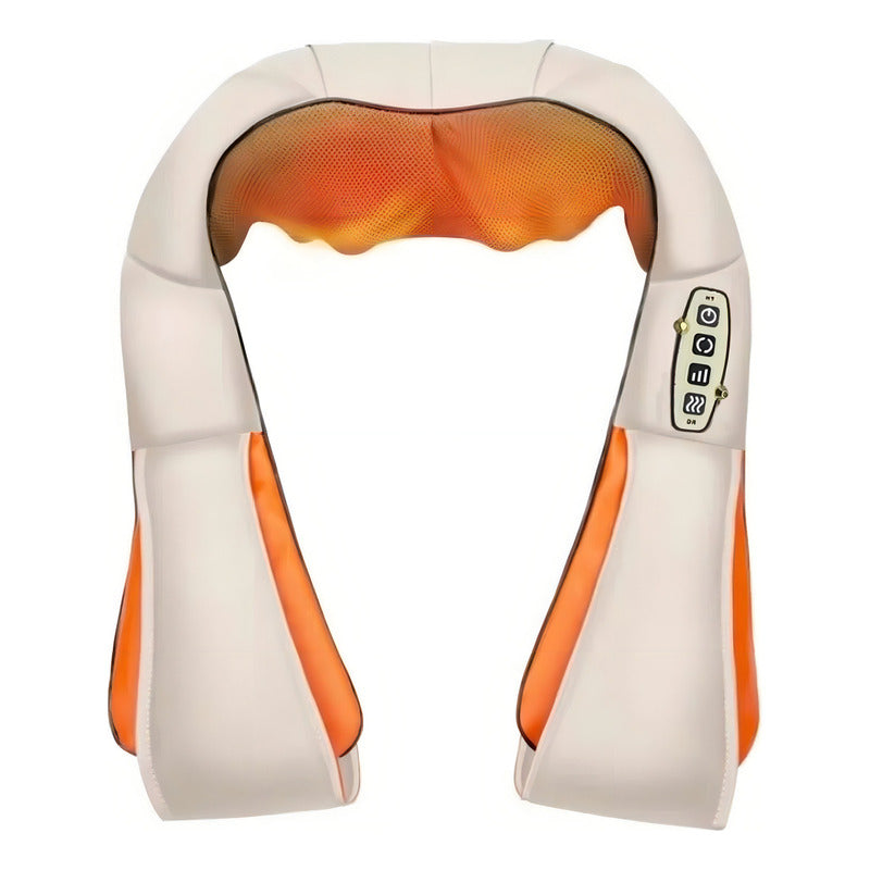 Masajeador Cervical Electrico Espalda Cuello Vibracion Calor Color Nude