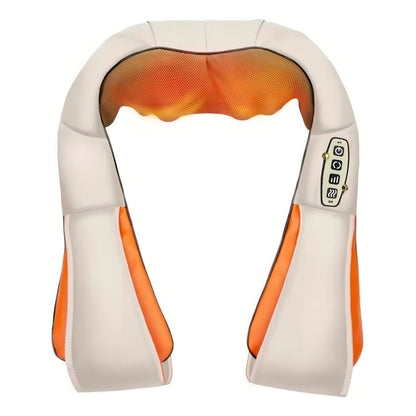 Masajeador Cervical Electrico Espalda Cuello Vibracion Calor Color Nude